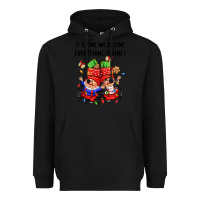 Black its fine were fine everything is fine Heavyweight Hoodie - CowGirlArtShop