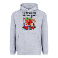 Heather Grey its fine were fine everything is fine Heavyweight Hoodie - CowGirlArtShop