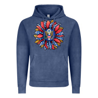 Vintage Denim american sunflower Vintage Hoodie - Jasminsmagicworld