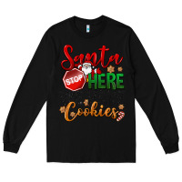 Black Santa here we have cookies Long Sleeve Tee - NancyCooperArtShop