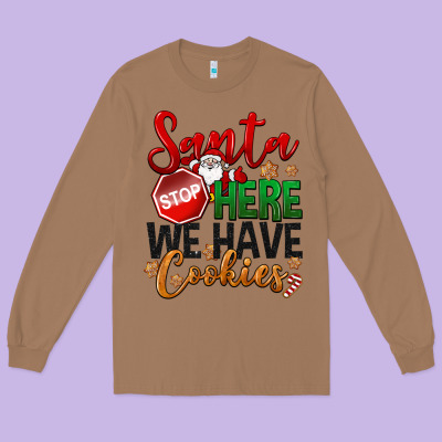 Santa Here We Have Cookies Long Sleeve Tee Designed By Nancycooperartshop