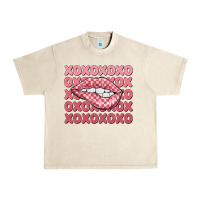Sandshell xoxo checker lips Urban Heavy Tee - MaliasSmallBusiness