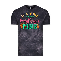 Cloud Black its fine im dine everythings fine Vintage Tee - MaliasSmallBusiness