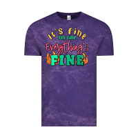 Cloud Purple its fine im dine everythings fine Vintage Tee - MaliasSmallBusiness