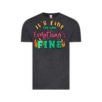 Vintage Black its fine im dine everythings fine Vintage Tee - MaliasSmallBusiness