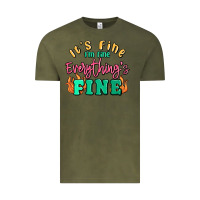 Vintage Olive its fine im dine everythings fine Vintage Tee - MaliasSmallBusiness