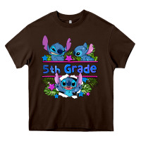 Chocolate Brown preview flower stitch 5th grade Heavy Core Tee - AdoDesignShop