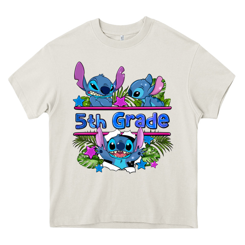 Preview Flower Stitch 5th Grade Heavy Core Tee by AdoDesignShop | Teevron