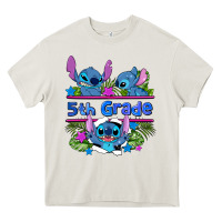 Cream preview flower stitch 5th grade Heavy Core Tee - AdoDesignShop