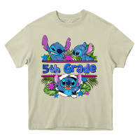 Mossy preview flower stitch 5th grade Heavy Core Tee - AdoDesignShop