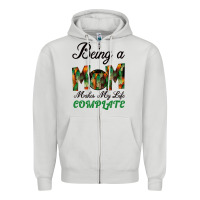 Dove Grey Being A Mom Makes My Life Complete For dark Zipper Hoodie - Bettercallsaul