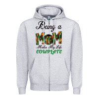 Heather Grey Being A Mom Makes My Life Complete For dark Zipper Hoodie - Bettercallsaul