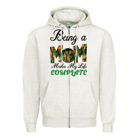 Oatmeal Heather Being A Mom Makes My Life Complete For dark Zipper Hoodie - Bettercallsaul