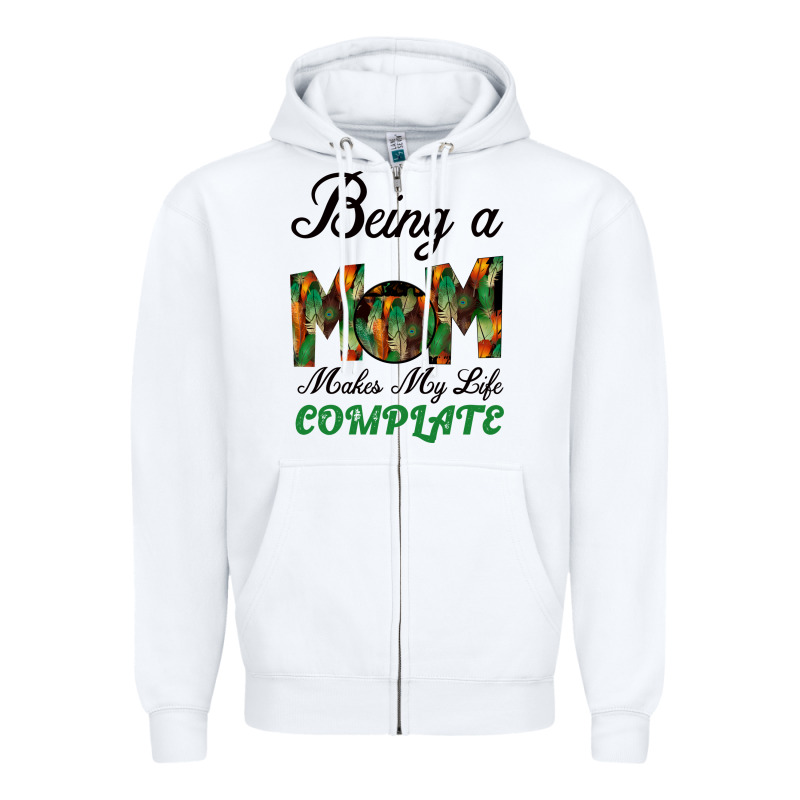 Being A Mom Makes My Life Complete For Dark Zipper Hoodie by Bettercallsaul | Teevron