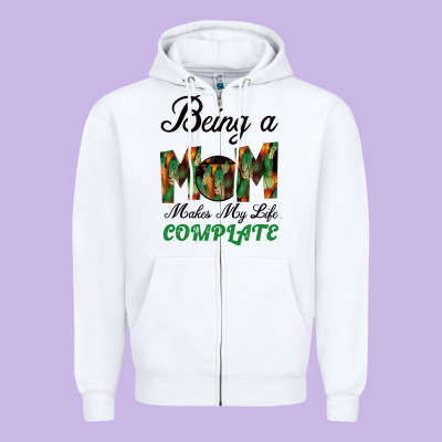 Being A Mom Makes My Life Complete For Dark Zipper Hoodie Designed By Bettercallsaul