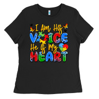 Black i am his voice he is my heart Ladies Tee - JahusDesignShop