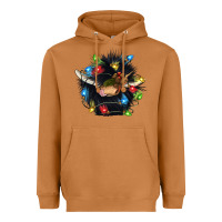 Meerkat christmas black angus gnome Heavyweight Hoodie - CowGirlArtShop