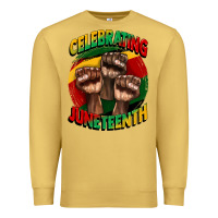 Antique Gold im celebrating juneteenth  (1) Premium Sweatshirt - CowGirlArtShop