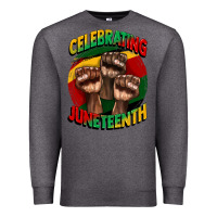Charcoal Heather im celebrating juneteenth  (1) Premium Sweatshirt - CowGirlArtShop