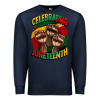 Navy im celebrating juneteenth  (1) Premium Sweatshirt - CowGirlArtShop