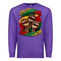 Purple im celebrating juneteenth  (1) Premium Sweatshirt - CowGirlArtShop