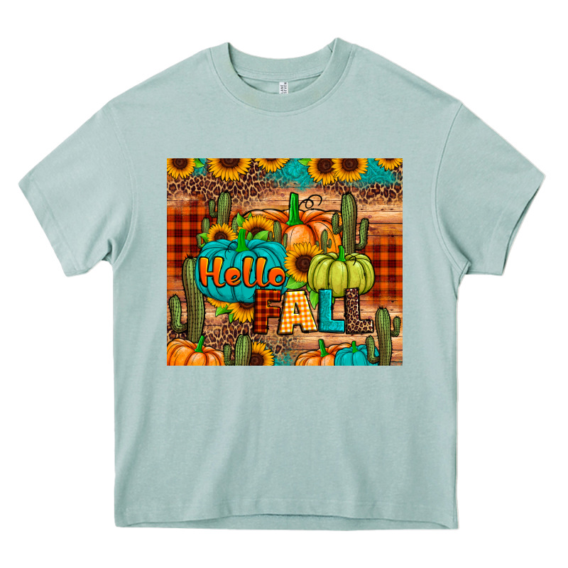 Hello Fall Pumpkin Heavy Core Tee by JahusDesignShop | Teevron