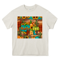 Cream hello fall pumpkin Heavy Core Tee - JahusDesignShop