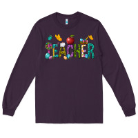 Plum Easter Teacher Long Sleeve Tee - NancyCooperArtShop