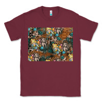 Burgundy easter pattern Classic Tee - CowhideDigitalArt