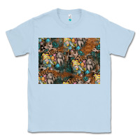 Dusty Blue easter pattern Classic Tee - CowhideDigitalArt