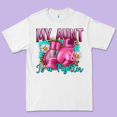 Breast Cancer My Aunt İs A Fighter Premium Tee Designed By Artiststas