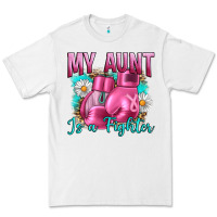 White Breast Cancer My Aunt İs A Fighter Premium Tee - Artiststas