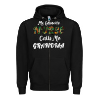 Black My Favorite Nurse Calls Me Grandma Zipper Hoodie - Bettercallsaul