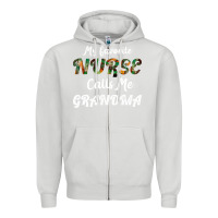 Dove Grey My Favorite Nurse Calls Me Grandma Zipper Hoodie - Bettercallsaul