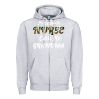 Heather Grey My Favorite Nurse Calls Me Grandma Zipper Hoodie - Bettercallsaul