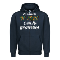 Navy My Favorite Nurse Calls Me Grandma Zipper Hoodie - Bettercallsaul