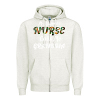 Oatmeal Heather My Favorite Nurse Calls Me Grandma Zipper Hoodie - Bettercallsaul
