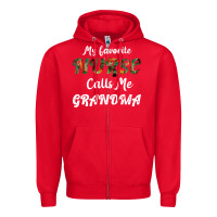 Red My Favorite Nurse Calls Me Grandma Zipper Hoodie - Bettercallsaul