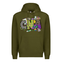 Army Green cna mardi gras certified nursing assistant Premium Hoodie - CowGirlArtShop