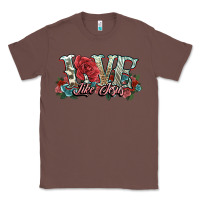 Chestnut love like jesus roses Classic Tee - NancyCooperArtShop