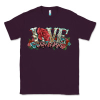 Plum love like jesus roses Classic Tee - NancyCooperArtShop