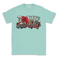 Seafoam love like jesus roses Classic Tee - NancyCooperArtShop