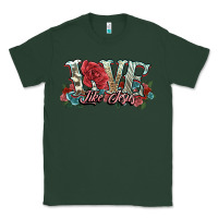 Sports Green love like jesus roses Classic Tee - NancyCooperArtShop