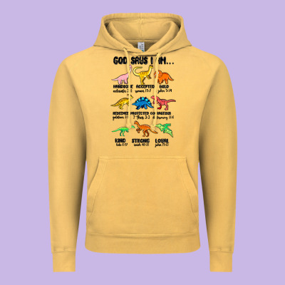 God Says I Am Dinosaurs Handsome Vintage Hoodie Designed By Maliassmallbusiness