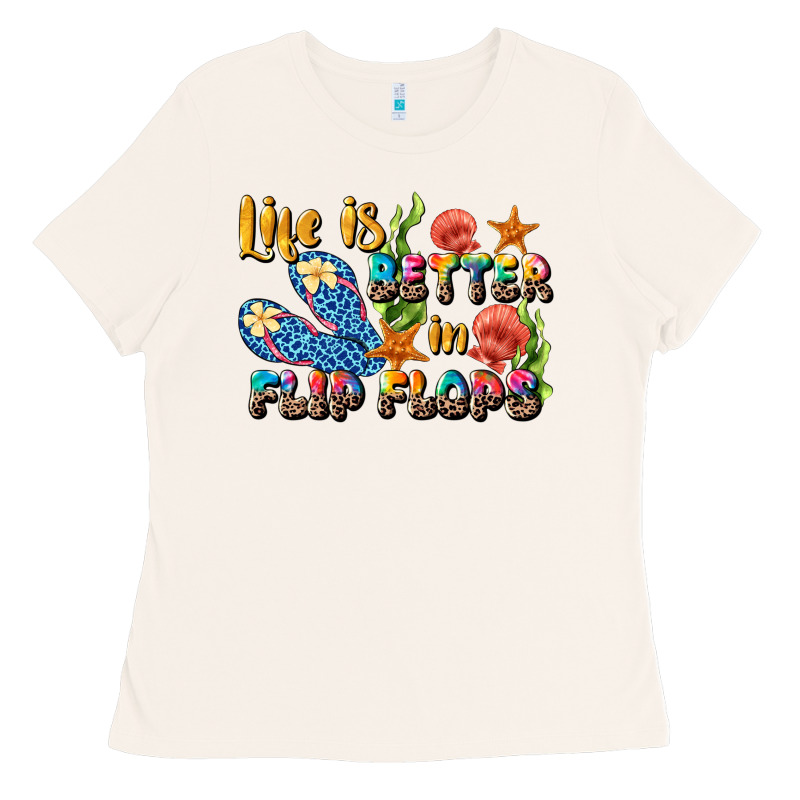 Life Is Better In Flip Flops Summer Ladies Tee by JahusDesignShop | Teevron