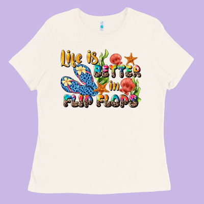 Life Is Better In Flip Flops Summer Ladies Tee Designed By Jahusdesignshop