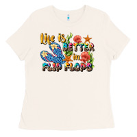 Bone life is better in flip flops summer Ladies Tee - JahusDesignShop