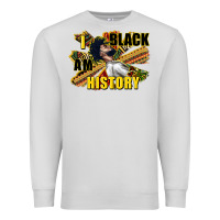 Dove Grey i am black history Premium Sweatshirt - CowGirlArtShop