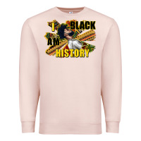 Pale Pink i am black history Premium Sweatshirt - CowGirlArtShop