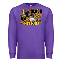 Purple i am black history Premium Sweatshirt - CowGirlArtShop